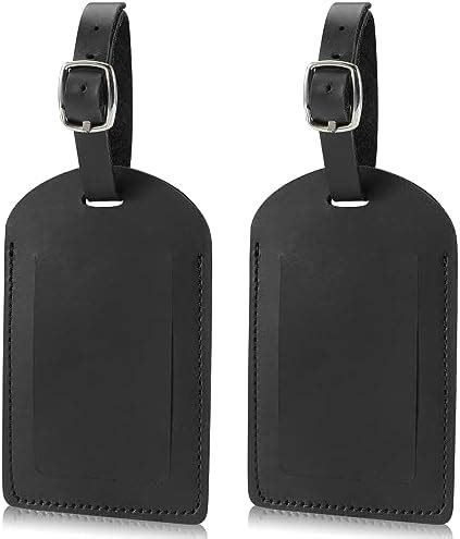 Amazon Samsonite 2 Pack Leather Luggage ID Tag Black Logo One