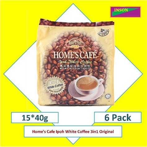 Homes Cafe Ipoh White Coffee 3in1 Original 6 Pack1540g Shopee