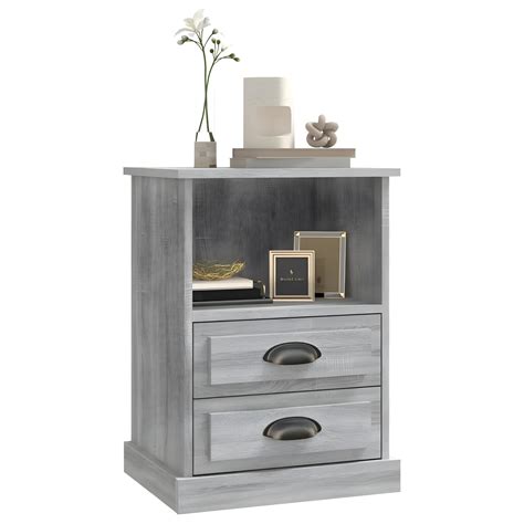 Table De Chevet Sonoma Gris X X Cm