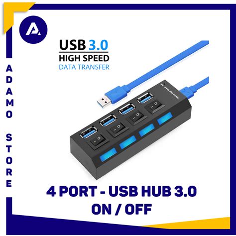 Jual USB HUB 3 0 Adapter Saklar On Off High Speed 4 Ports 5Gbps