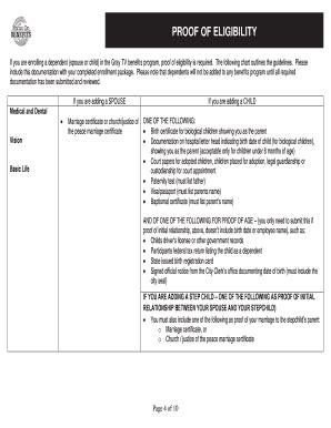 Fillable Online Proof Of Eligibility Enrollappointments Fax Email