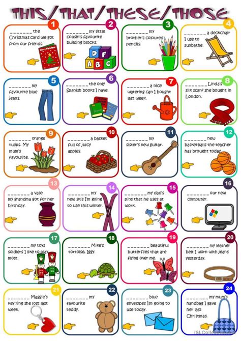 Demonstratives THIS THAT THESE English ESL Worksheets Pdf Doc