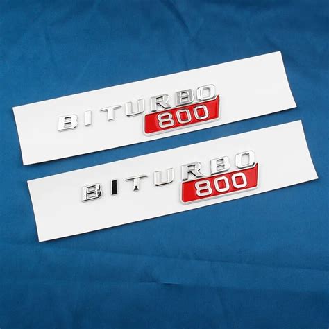 Auto Abs Biturbo 700 800 900 Logo Side Trunk Body Emblem Decals Sticker