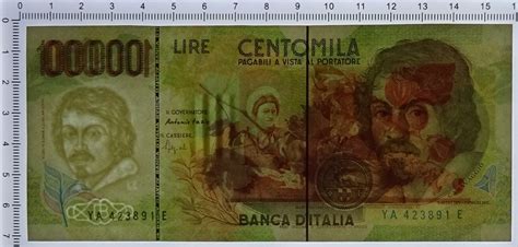 Lire Banca D Italia Caravaggio Ii Tipo Lettera A Sup