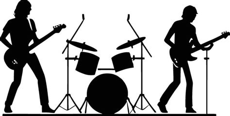 Rock Band Silhouette Vector Art, Icons, and Graphics for Free Download