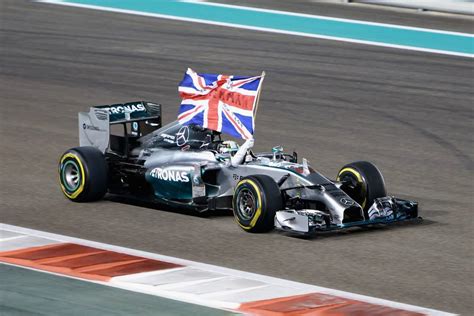 Lewis Hamilton After Winning The 2014 Abu Dhabi Gp And His 2nd World