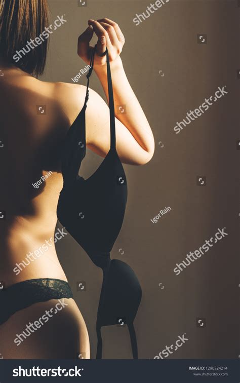 Naked Woman Back View Holding Bra Stock Photo Shutterstock Sexiz Pix