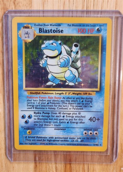 Pokémon TCG Blastoise Base Set 2 102 Holo Unlimited Holo Rare eBay