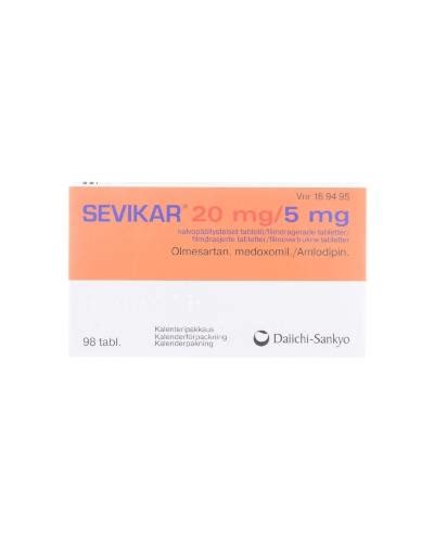 Sevikar Tablett Filmdrasjert 20 Mg5 Mg 98stk Apotek 1