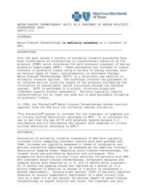 Fillable Online Water Induced Thermotherapy Witt As A Treatment Of