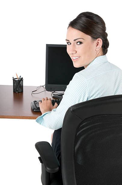 380 Person Behind Desk On White Stock Photos Pictures And Royalty Free