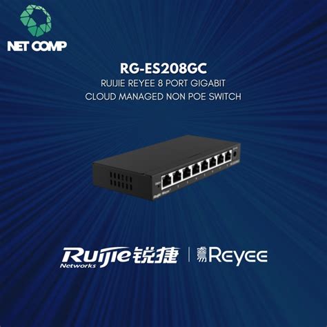 Jual Rg Es208gc Ruijie Reyee 8 Port Gigabit Cloud Managed Non Poe Switch Shopee Indonesia