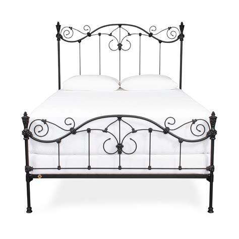 Estate Iron Bed In Flat Black Finish Minifoot Queen Frame