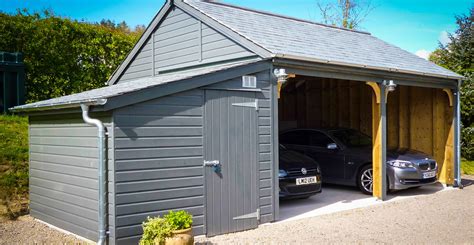 Wooden Carports in Devon by Shields Garden Buildings