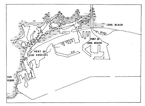 An 1872 Survey Map Of San Pedro Bay California Superimposed On A 1971