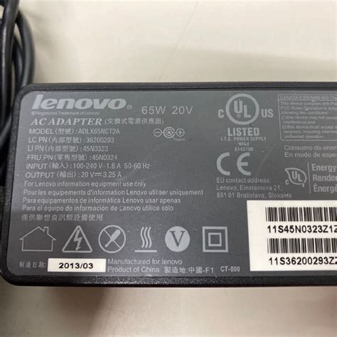 Yahoo オークション Lenovo Acアダプタ Adlx65nct2a 20v 3 25a Use