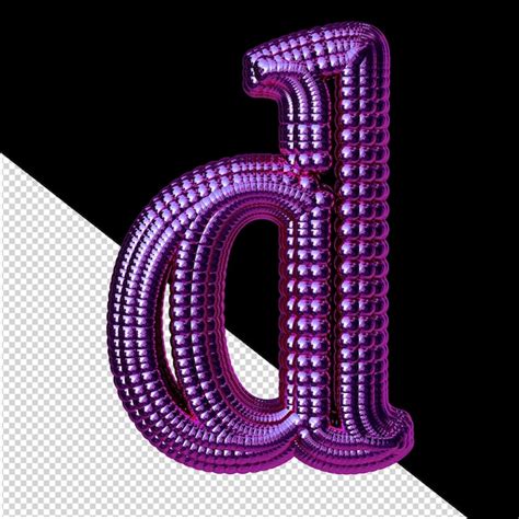 Symbole Fait De Sph Res Violettes Lettre D Psd Premium