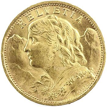 Buy 20 Swiss Franc Gold Coin