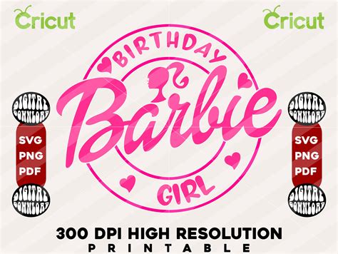 Birthday Girl Svg Barbi Png Barbi Shirt Barbi Clipart Etsy Uk