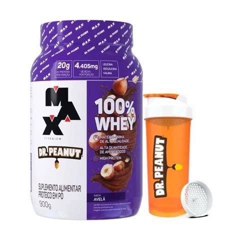 Kit Whey Protein Dr Peanut Max Titanium G Avel