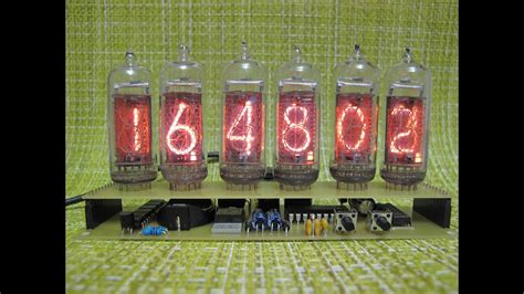 Часы-будильник с лампами ИН-14, ламповые часы Никси (NIXIE) - YouTube