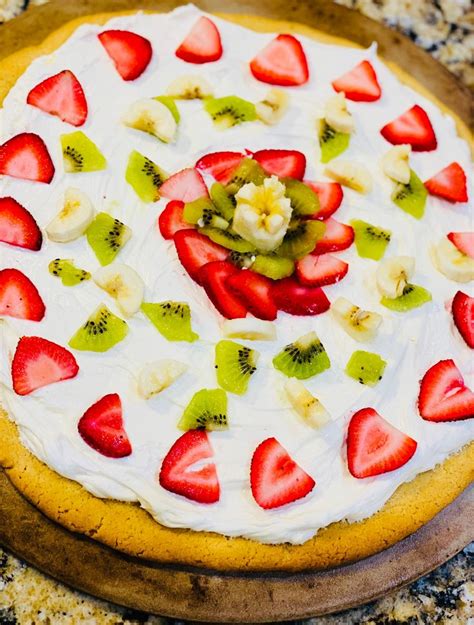 Easy Fruit Pizza with Whipped Cream Cheese Frosting