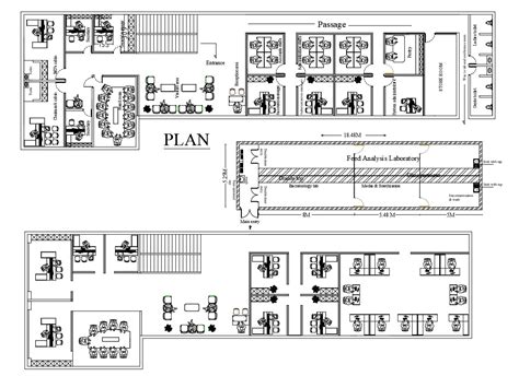 Laboratory Layout Drawing CAD Plan - Cadbull