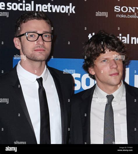 Justin Timberlake L And Jesse Eisenberg Arrive At The French Premiere