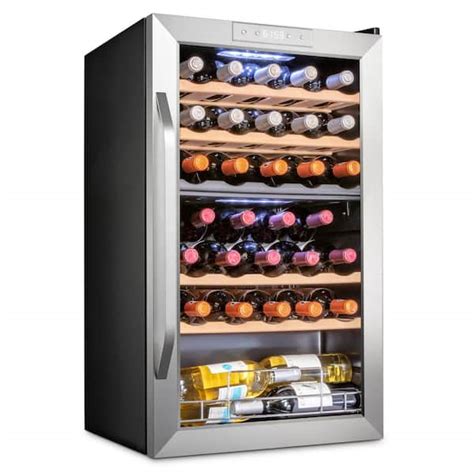 Ivation Wine Fridge Dual Zone Freestanding Wine Cooler With Lock