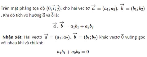 Tích Vô Hướng Của 2 Vecto Là Gì Định Nghĩa Tính Chất Công Thức