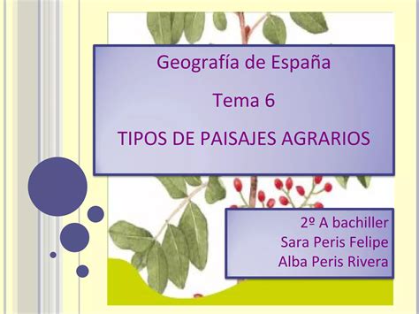 Geografia De Espa A Los Paisajes Agrarios Ppt