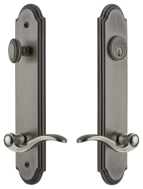 Arc Tall Plate Complete Entry Set With Bellagio Lever Traditional