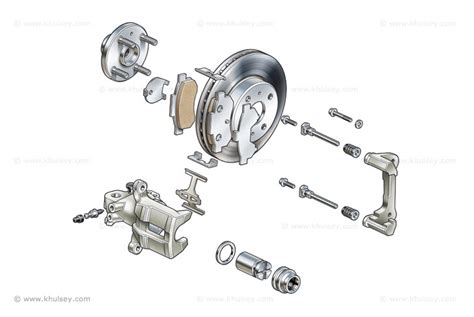 Car brake illustrations.