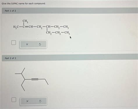 [solved] Give The Iupac Name For Each Compound Part 1 Of