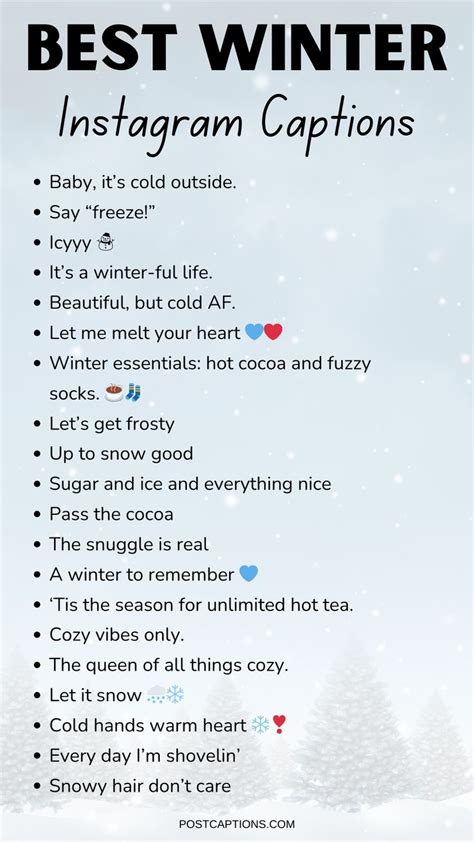 Best Winter Aesthetic Captions For Instagram In 2024 Instagram