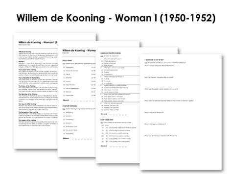 Willem de Kooning - Woman I (1950-1952) | Teaching Resources