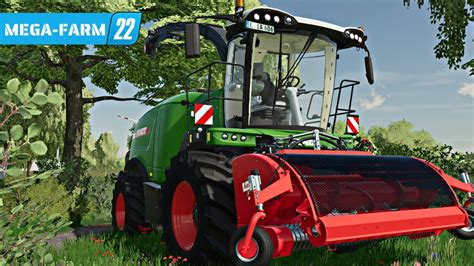 LS22 MEGA FARM 8 Zwischenfrucht ansähen und START der Grass Silage