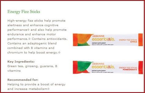 Homepage Arbonne Arbonne Fizz Sticks Boost Energy