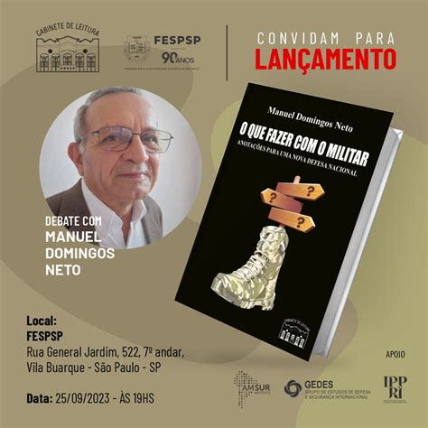 Manuel Domingos Neto lança livro sobre militares e a política nesta