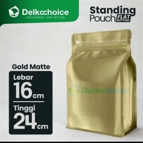 Jual Standing Pouch Ziplock Flat Bottom Doff Transparan Bening Ukuran