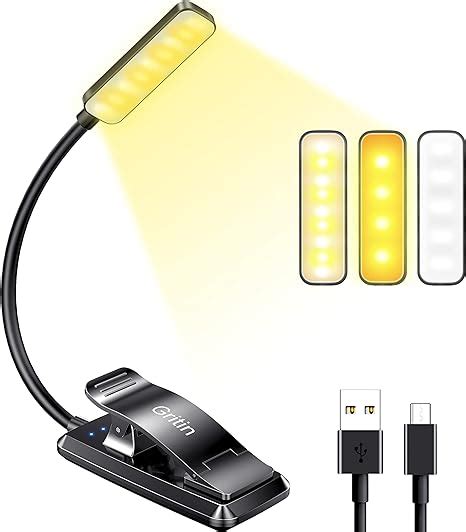 Lampe De Lecture Rechargeable Gritin 9 LED Liseuse Lampe Clip