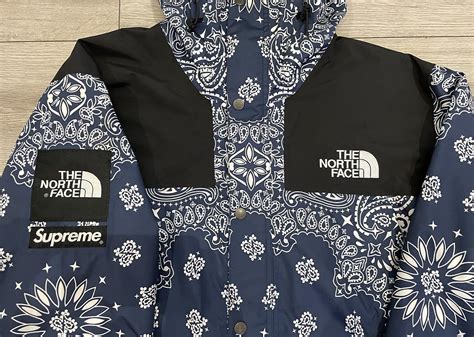 Buy Supreme The North Face Bandana Mountain Jacket Navy Size XL Online