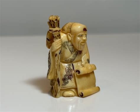 Netsuke Uczony Ze Zwojem Japonia Xx W Pozna Kup Teraz Na