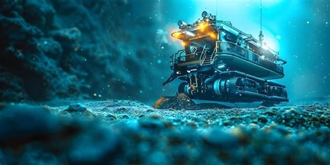 Underwater Image Showcases Deep Sea Mining With ROV Extracting Minerals