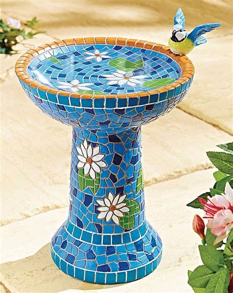 Exquisite Mosaic Bird Baths To Make Enjoy Mosaic Birdbath Mosaic