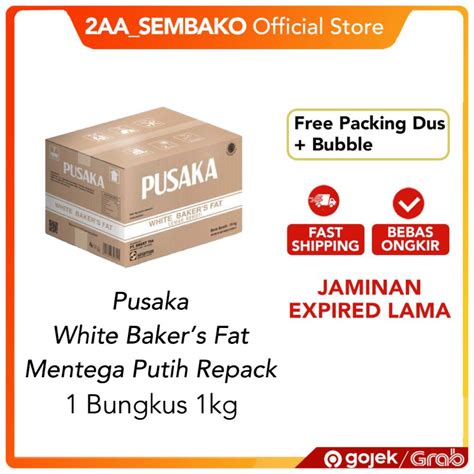 Jual Mentega Putih Pusaka Margarin White Baker S Fat Repack 1Kg