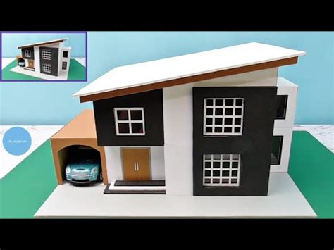 Diy A Modern Residential House Model Cardboard House Model Easy