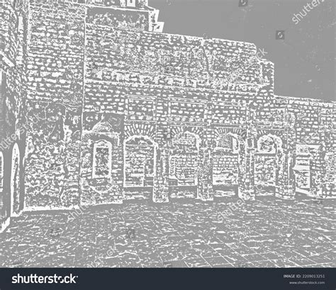 Old Heritage Building Drawing Sketch Illustration Stock Illustration ...