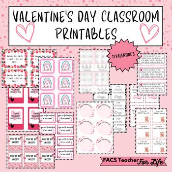 Valentine's Day Cards - from Teacher to Student, Printable, NO PREP, SEL