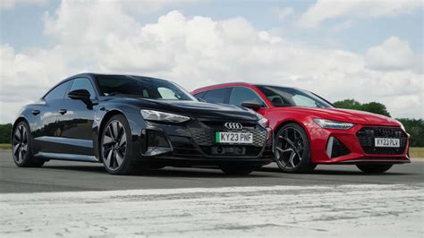 See Audi RS E Tron GT Drag Race Audi RS6 Performance In EV Vs ICE Battle